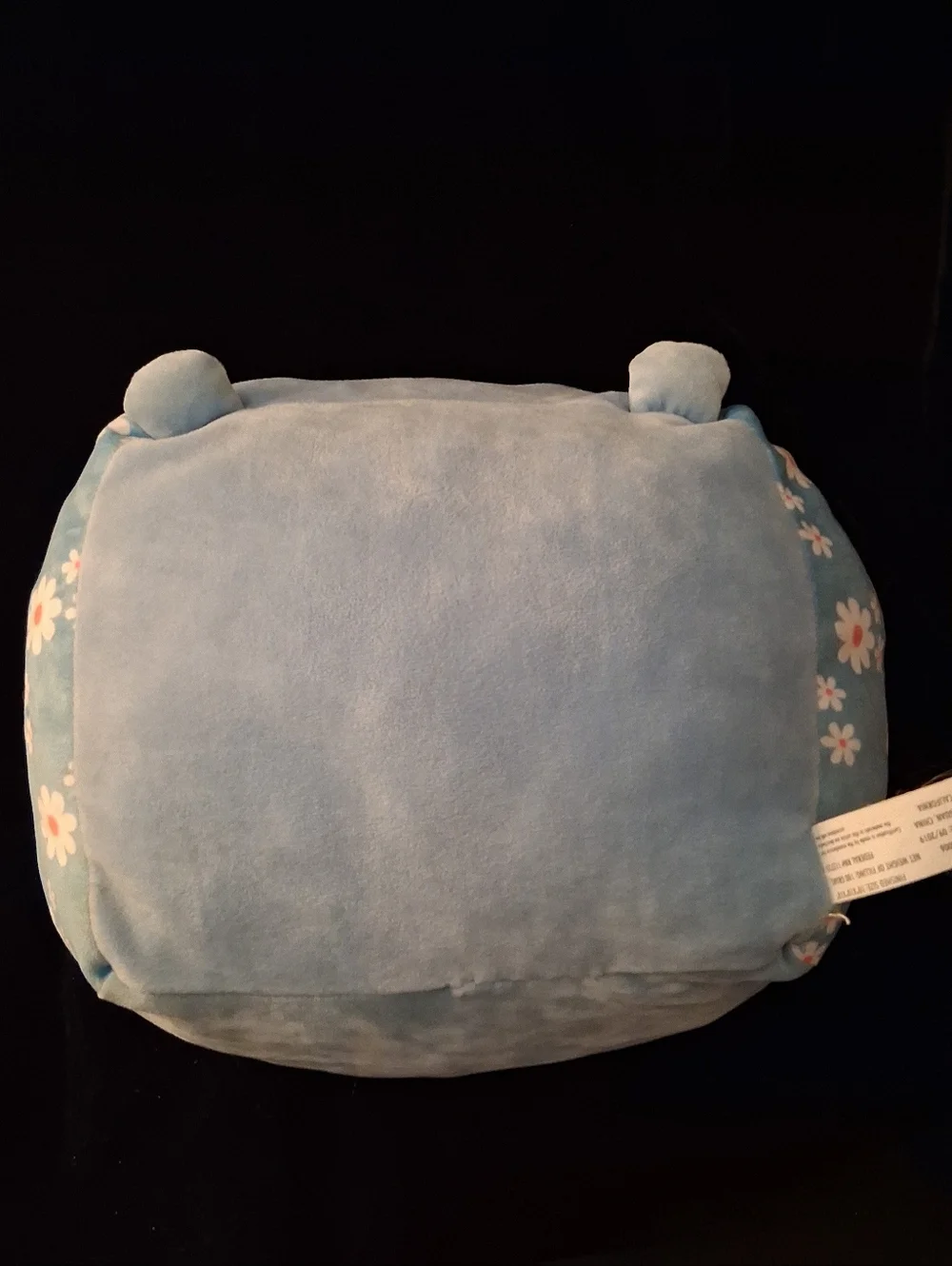 Moosh-Moosh Blue Floral Cat Plush Pillow with Daisy Accent